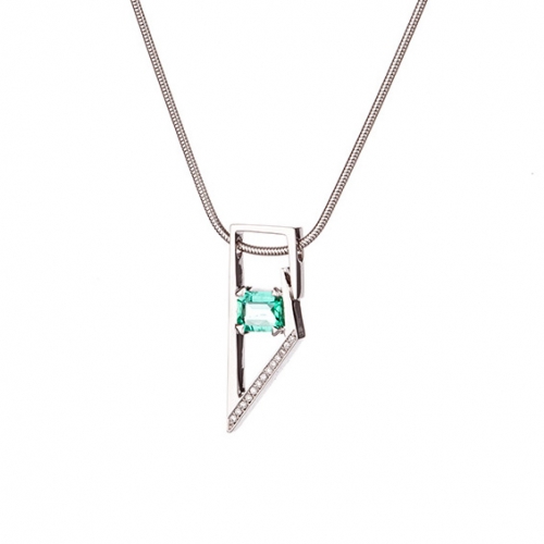 Přívěsek se smaragdem a diamanty