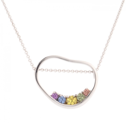 Přívěsek s barevnými safíry mrak