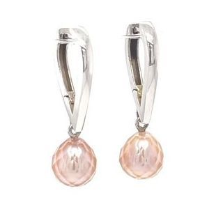 náušnice s broušenými perlami