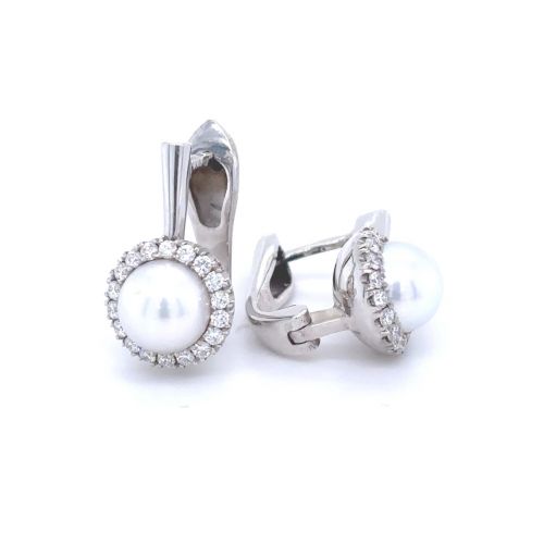 náušnice s perlami klapačky