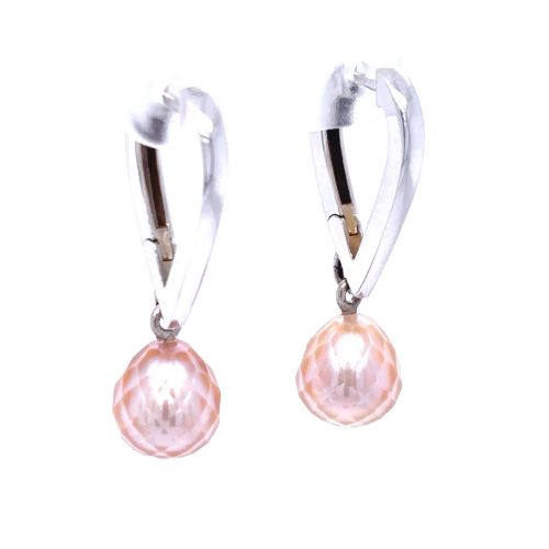 náušnice s broušenými perlami