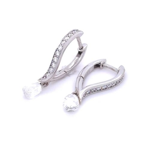 Náušnice s diamanty slzy