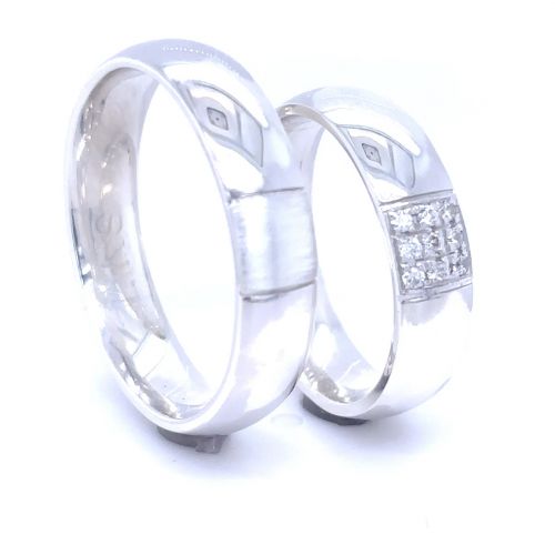 Platinové snubní prsteny